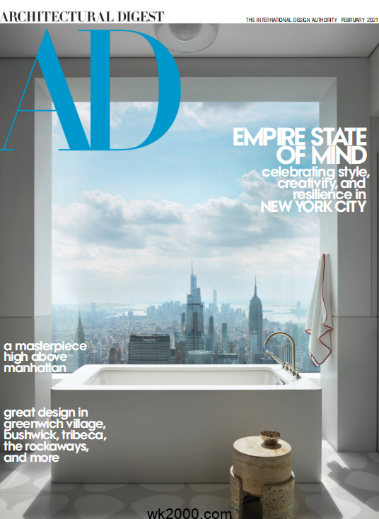 建筑文摘 Architectural Digest-2021年-2月【美国】
