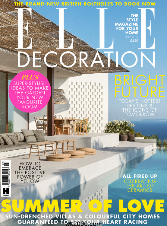 家居廊 Elle Decoration-2021年-7月【英国】