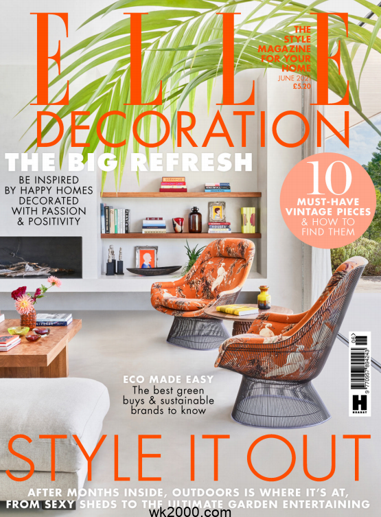 家居廊 Elle Decoration-2021年-6月【英国】