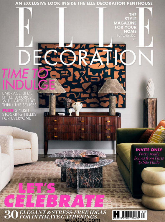 家居廊 Elle Decoration-2021年-1月【英国】