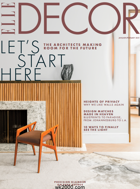 家居廊 Elle Decor-2021年-1/2月【美国】