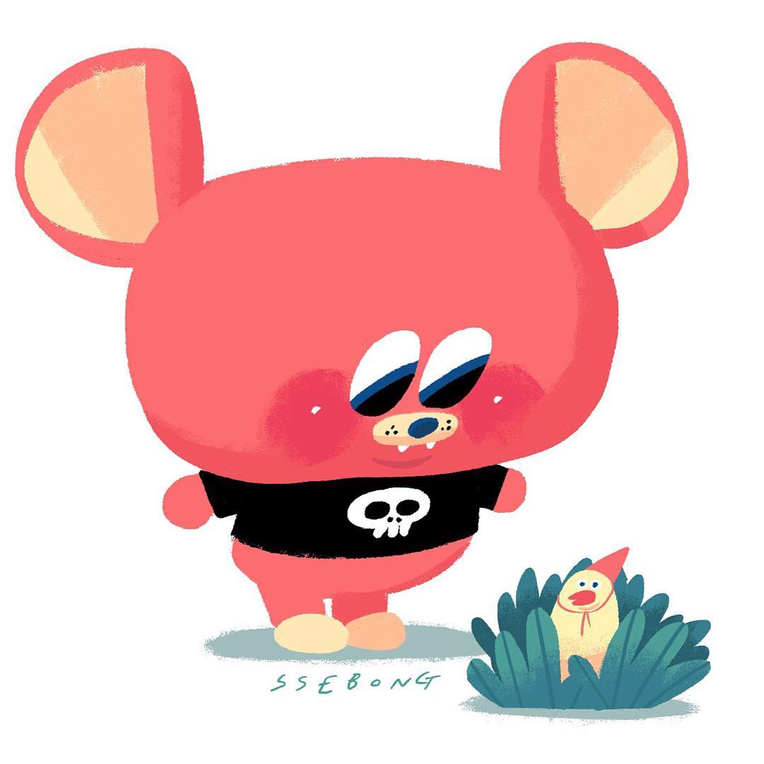 治愈系韩国ins插画师 Ssebong Kim 作品集插图