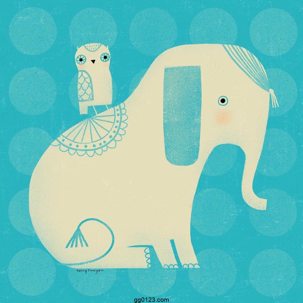 插画艺术家 terryrunyan 可爱动物绘画 作品集插图2