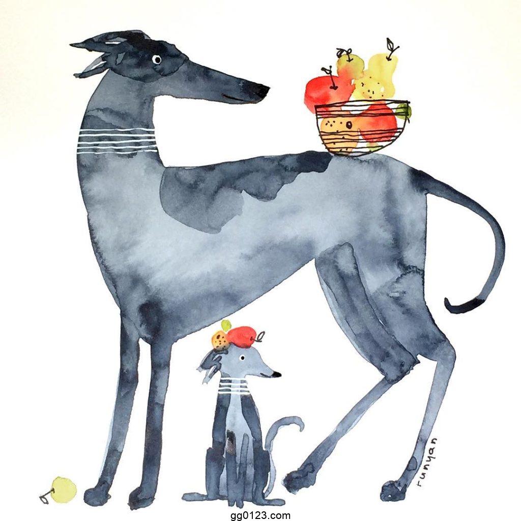 插画艺术家 terryrunyan 可爱动物绘画 作品集