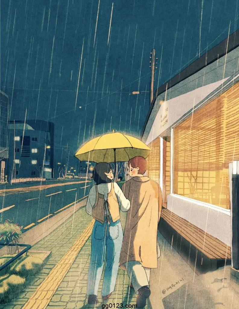 韩国插画师 foxjjjjin 温馨生活 作品集