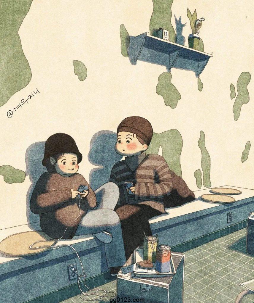 韩国插画师 foxjjjjin 温馨生活 作品集插图1