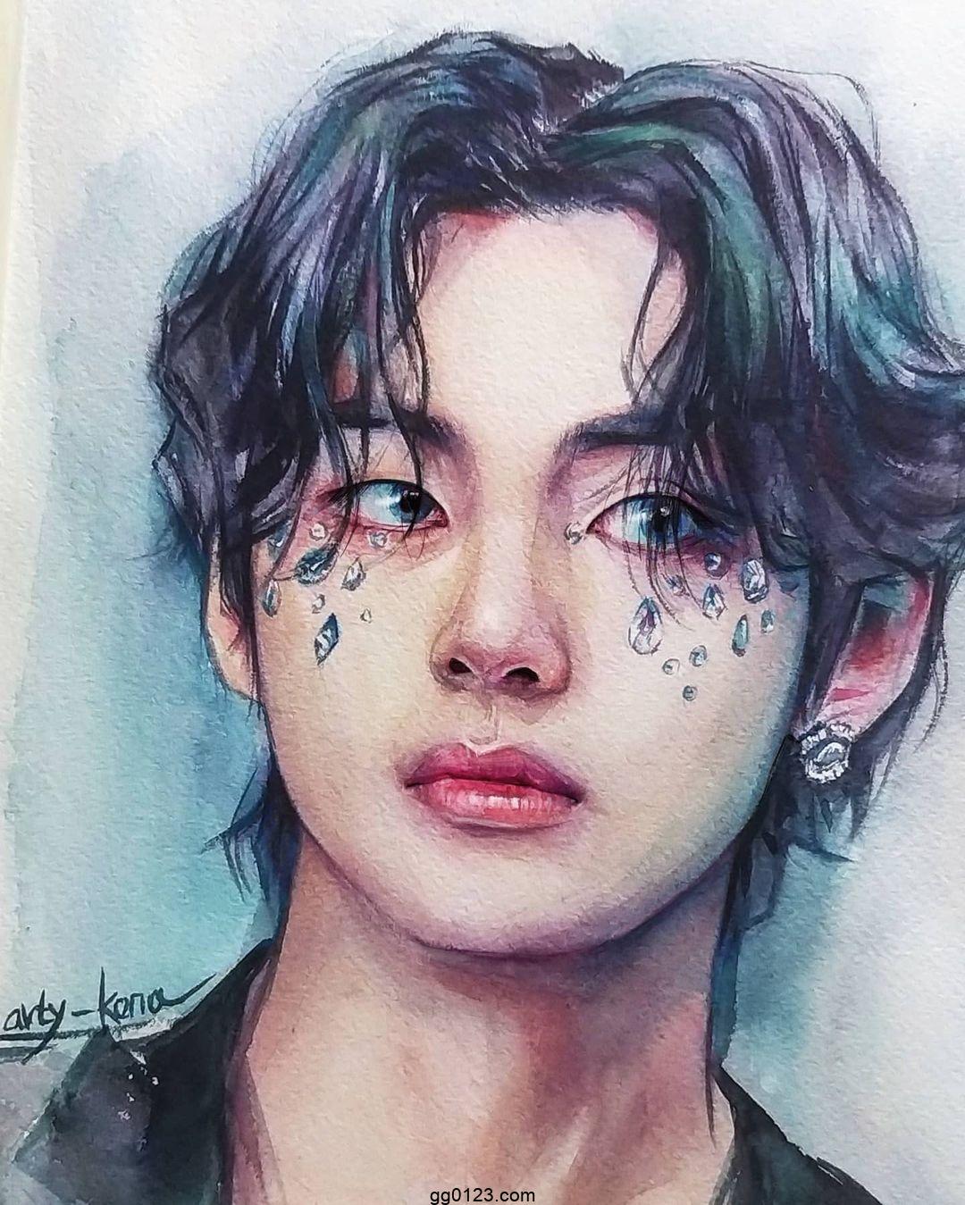 韩国插画师 arty_kona 人物肖像 作品集