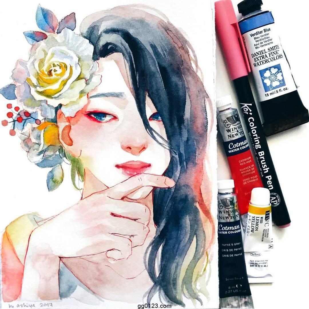 俄罗斯水彩插画师 Ashiya Kisa 作品集