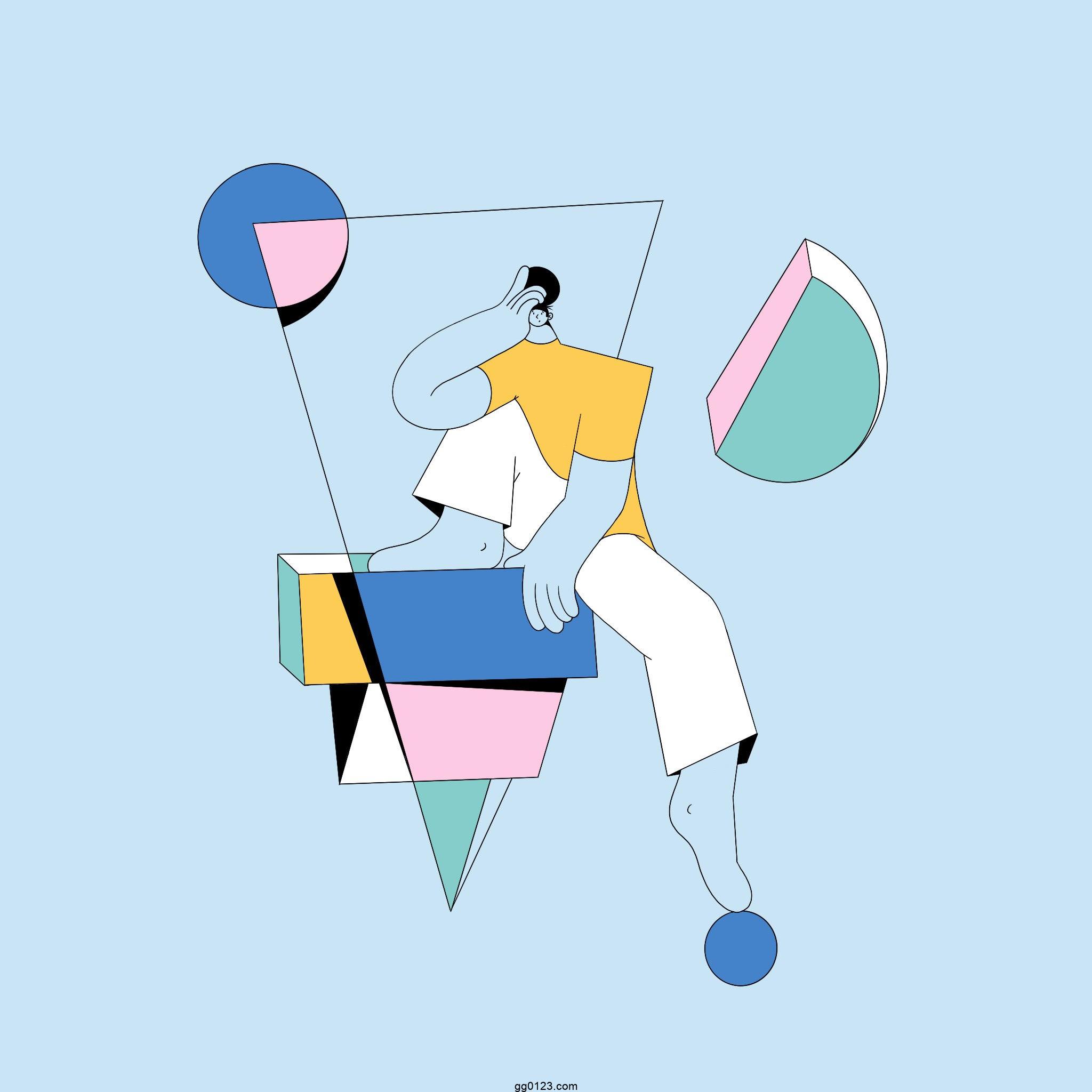 瑞典插画师 Linn Fritz 极简风 作品集