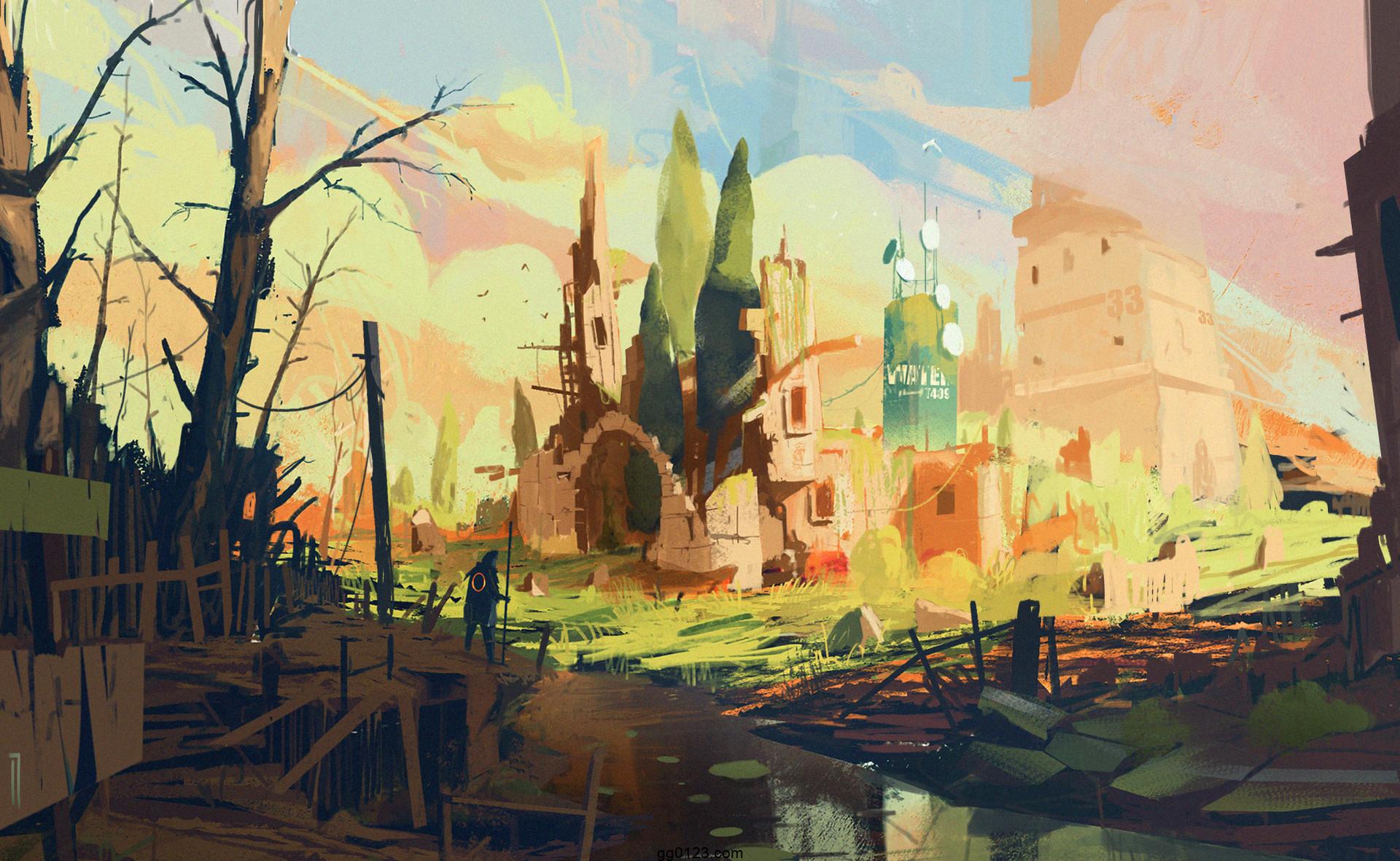 概念插画艺术家 Ismail Inceoglu 末世科幻 作品集插图2