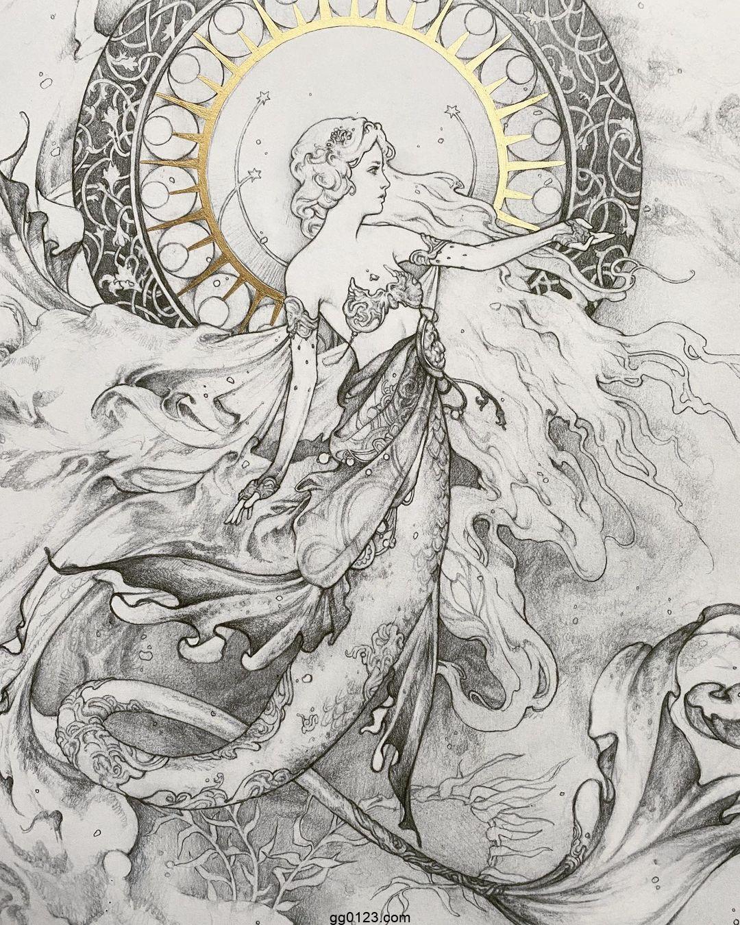 插画师 Timothy Von Rueden(vonnart) 魔幻素描 作品集插图2