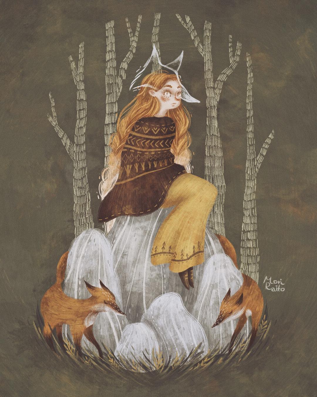 俄罗斯插画师 Mori Raito 复古深沉 作品集插图2