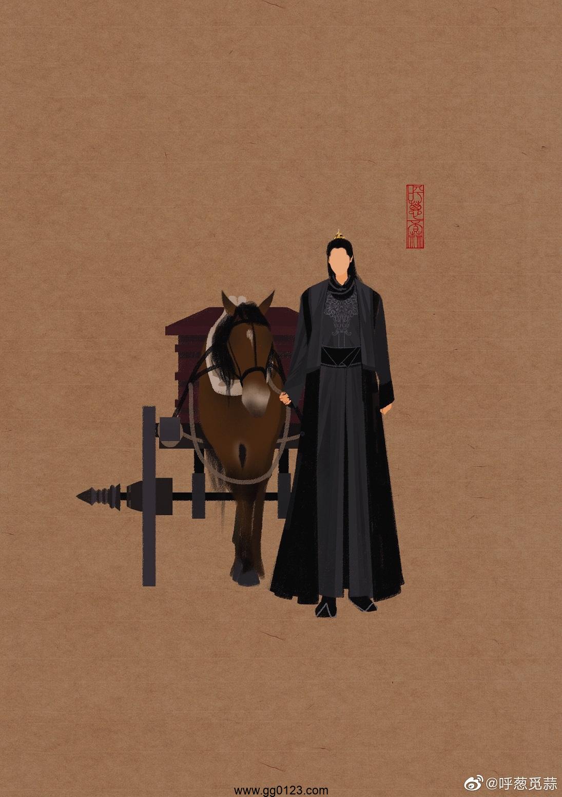 插画师 呼葱觅蒜 无脸古风 作品集插图1