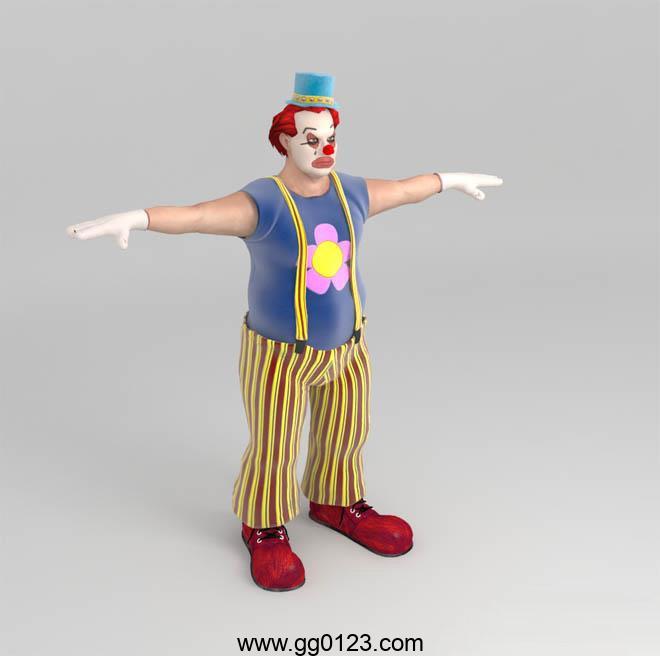 小丑C4D Bobby The Clown 模型下载